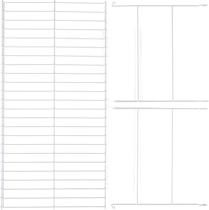 Rubbermaid Universal Closet 24 Inch Long Durable Steel Custom Wire Hanging Added Storage Shelf Accessory, White