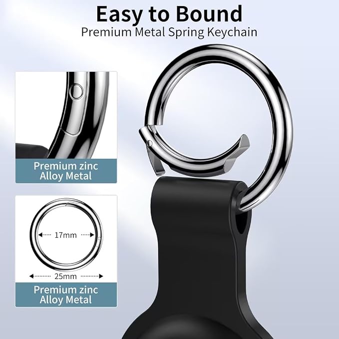 Compatible with AirTag Holder Case Keychain 4 Pack, for AirTag 1st & 2nd Generation Key Chain Ring Case Cover for Air Tag Holder GPS Tracker Item Air Tags Finders Air Tagholder for Kids,Bags,Luggages