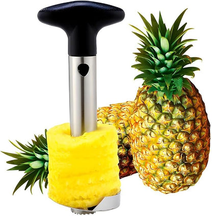Pineapple Corer & Slicer-Stainless Steel Cutting Tool Pineapple Cutter and Core Remover-Sharp Blades & 3 in 1 Multi Functions