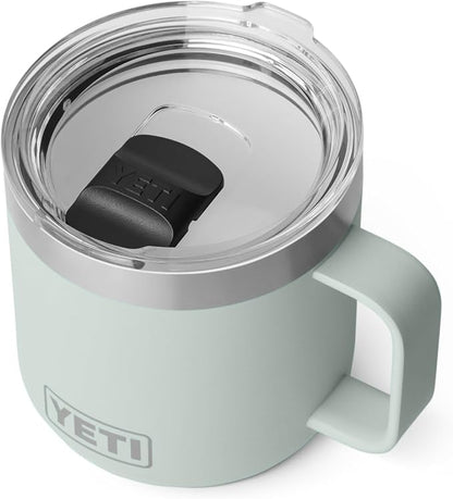 YETI Rambler 14 oz Ceramic Lined Stackable Mug, Vacuum Insulated, Stainless Steel with MagSlider Lid, Ridgeline