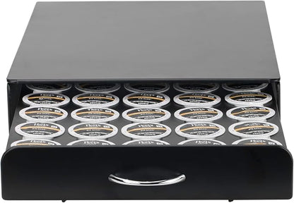 HiveNets Capsule Storage Drawer Coffee Holder Multiple Flavors Pods Organizer 35 Pcs Capacity (Metal)