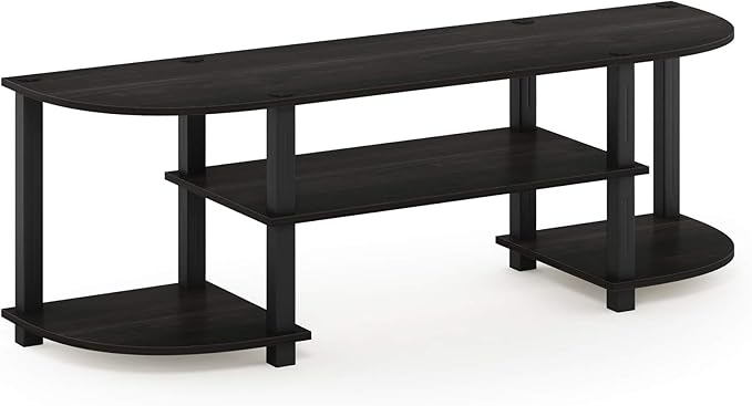 Furinno Turn-S-Tube Wide TV Entertainment Center, Espresso/Black