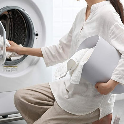 Bathroom Trash Can, Small Garbage Can for Bedroom, Living Room, Kitchen, Slim Cute Plastic Waste Basket for Office, 7L, Grey