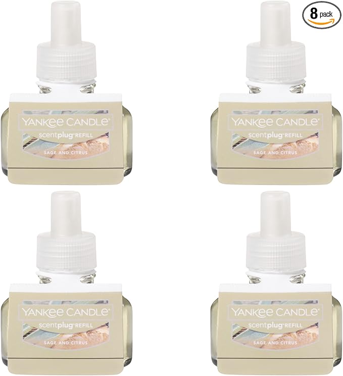 Yankee Candle ScentPlug Refill (2.5 Ounce (Pack of 4), Sage & Citrus)