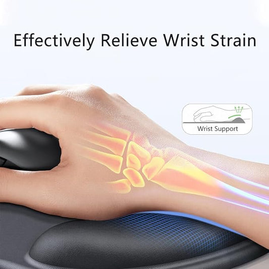 Ergonomic Mouse Pad with Wrist Rest, Gel Wrist Support Mousepad, Pain Relief Laptop Computer Mouse Pad, Non-Slip Mouse Pads for Office & Home (Purple)