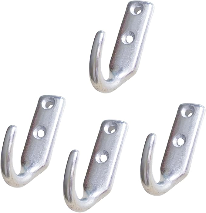 Heavy Duty Stainless Steel 316 Wall Hook, Marine Grade Wall Hanging Key Clothing Single Coupler, Garage Hook Storage Utility Hooks (Type J-4pcs)
