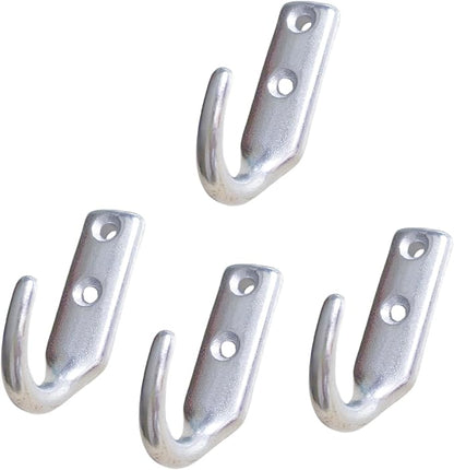 Heavy Duty Stainless Steel 316 Wall Hook, Marine Grade Wall Hanging Key Clothing Single Coupler, Garage Hook Storage Utility Hooks (Type J-4pcs)