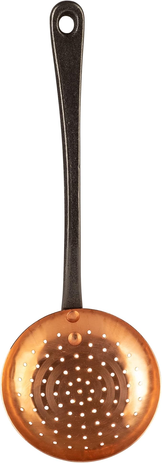 Cuisine Romefort | Copper skimmer with cast iron handle