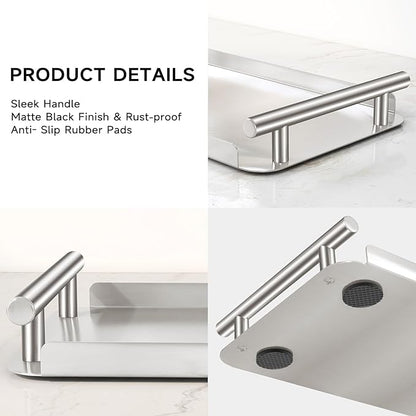 Toilet Paper Basket,Toilet Paper Storage for Toilet Tank, Bathroom, Kitchen Counter (Brush Nickel)