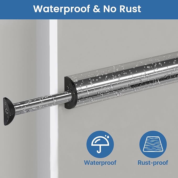 Valet Rod 14-Inch, Pull-Out Closet Clothes Closet Hanging RodMetal Telescoping Adjustable, Rust-Free Closet Hanging Clothes Hat Rack Rod (Mounting Screws Included)-Silver White