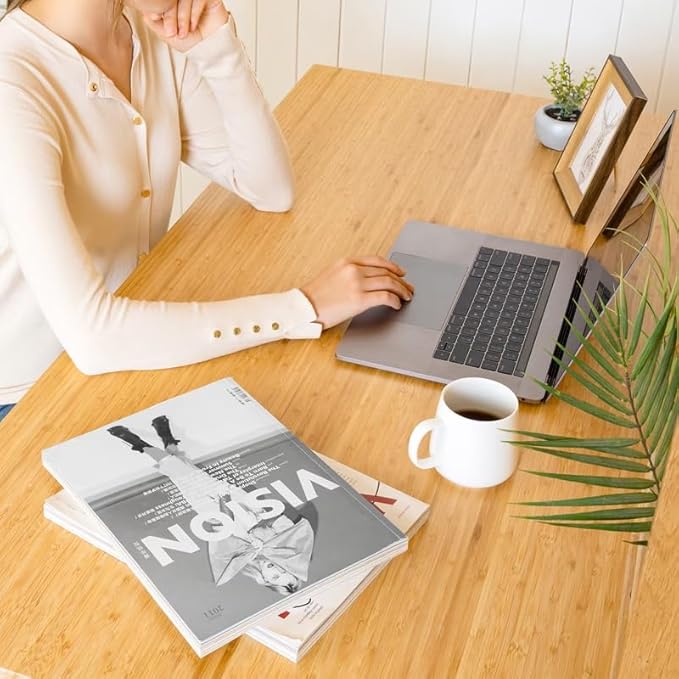 FLEXISPOT EN1 Bamboo Standing Desk, 48 x 24 Inches Whole-Piece Electric Height Adjustable Desk (Silver Frame + Bamboo Top, 2 Packages)