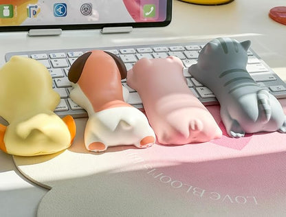 Cityhermit Upgrade Ergonomic Memory Foam Wrist Rest Support for Mouse Computer Arm Rest for Desk Cute Animals Wrist Pad Office Supplies Slow Rising PU Wrist Pad (Duck)