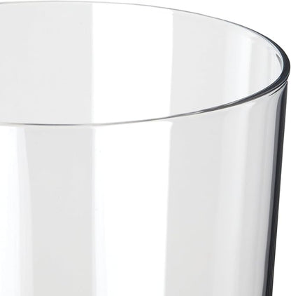 Amazon Basics Admiral Cooler Borosilicate Glass Cup, 14.7 oz, Microwave-Safe, Commercial-grade, 24-Pack, Transparent
