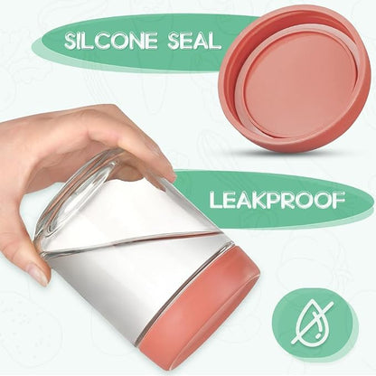 16oz Overnight Oats Containers with full Lids - 2 Pack size Bulk Glass Jar, Meal Prep Jars for Yogurt, Salad, Smoothies, Reusable Storage appliance Containers (Leakproof, Dishwasher & Freezer Safe)