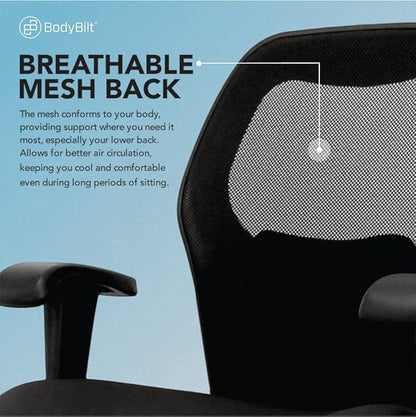 Seating Sola LT Ergonomic Office Chair | Comfortable Mid Back Computer Chair | Back Support Office Chair | Ultra-Soft | Ergonomic Lumbar Support Chair | (Sapphire Blue)