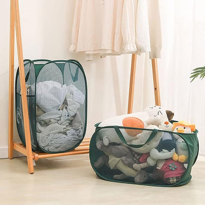 4 Pcs Collapsible Laundry Baskets, Opening Laundry Hamper, Foldable Laundry Basket, Dirty Clothes Basket for Clothes & Home Organization