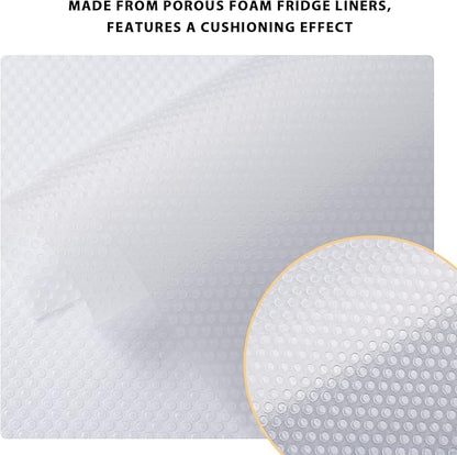 Aiosscd 15PCS Shelf Mats Refrigerator Liners Washable Refrigerator Pads Fridge Mats Drawer Placemats Home Kitchen Gadgets Accessories Organization for Top Freezer(White)