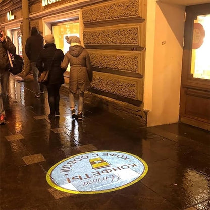 40W Custom GOBO P𝐫𝐨𝐣𝐞𝐜𝐭𝐨𝐫 Led Logo Lights Image for Store Business Outdoor and Indoor I𝐩𝟔𝟕 Waterproof with Remote Control (40, Watts)