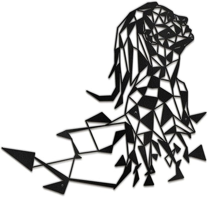 SIGNLEADER Metal Wall Art Decor Woman's Desire Modern Abstract Wall Sculpture Hangings Home Decoration for Living Room, Bedroom, Bathroom, Kitchen, Outdoor - 18" Black