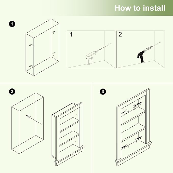 Recessed Medicine Cabinet for Bathroom Cabinet with Storage,14x24 in Wall Shower Niche Insert,3-Tier Bathroom Niche for Shower Wall,Recessed Niches Insert for Drywall,Imitation Natural