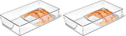 OXO Good Grips Fridge Organization Bin 8 in x 14 in - for Cheese, Meat, Fish and More (Pack of 2)