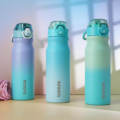 BJPKPK Stainless Steel Insulated Water Bottle with Straw Lid 25oz Reusable Metal Thermal Flask Bottles Keep Cold and Hot,Ocean Dream