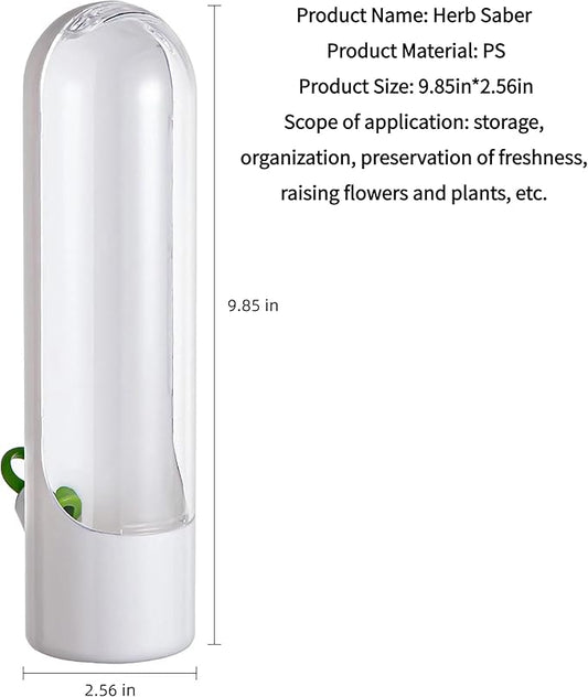 3Pack Herb Saver for Refrigerator for Cilantro, Parsley, Asparagus, Mint,Vegetable Preservation Containers, Keeps Greens Vegetables for 2-3 Weeks