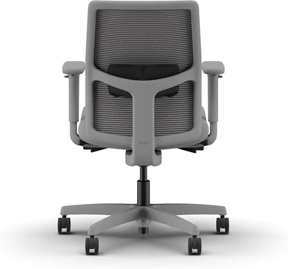 HON Ignition 2.0 Mesh Ergonomic Office Chair, Synchro-Tilt Control with Seat Slider, Home Office Desk Chairs, Adjustable Arms and Lumbar Support, Charcoal Mesh Back, Ash Seat Fabric, Titanium Frame