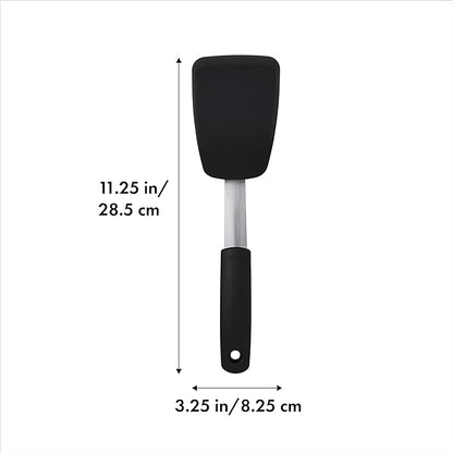 OXO Good Grips Small Silicone Flexible Turner Black & Good Grips Silicone Flexible Omelet Turner