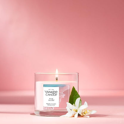 Yankee Candle Small Tumbler Scented Candle with up to 40 Hour Burn Time, Premium Plant Wax Blend for Consistent Burn, 4.3 oz Tumbler Candle with Room Filling Fragrance, Pink Sands