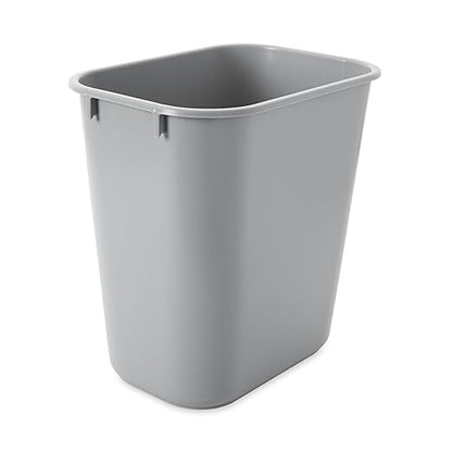 Rubbermaid Commercial Products Deskside Wastebasket/Trash Can, 3.25-Gallon/13-Quart, Gray, Plastic, for Bedroom/Bathroom/Office, Fits Under Desk/Sink/Cabinet