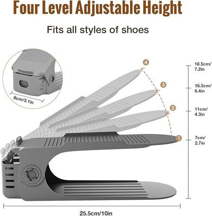 Neprock Shoe Slots Organizer for Closet, Shoe Storage Organizer Shoe Slots Organizer, Shoe Rack Organizer Space Saver Organizador De Zapatos for Closet Organization(36 Pack)(Grey)