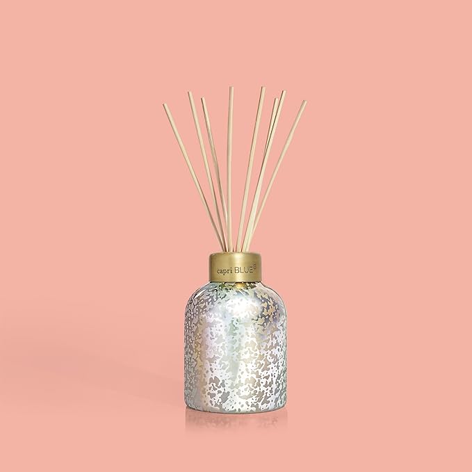 Capri Blue Reed Diffuser - Reed Diffuser Set Includes Scented Oil, Sticks, and Mercury Iridescent Glass Bottle - Home Decor Room Fresheners - Havana Vanilla (5.7 fl oz)