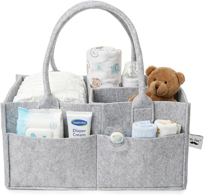 Mr. Pen- Baby Diaper Caddy Organizer, Gray, Medium, Nursery Storage Bin and Car Organizer for Diapers and Baby Wipes