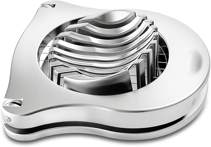 Egg Slicer with Zinc Alloy and Stainless Steel Wires, Hard Boiled Egg Cutter for Salads and Sandwiches