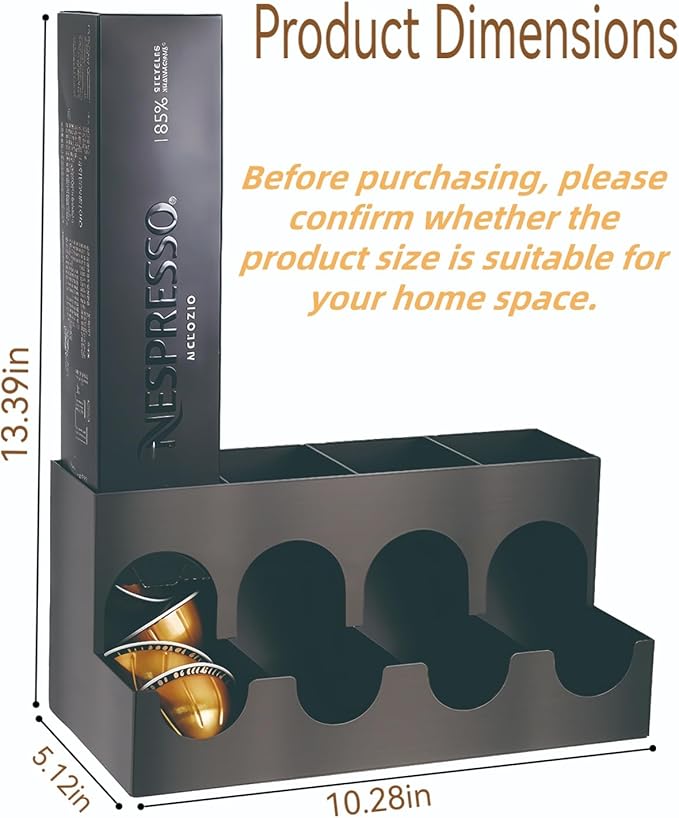 Nespresso Vertuo Pod Dispenser,Nespresso Pods Holder, Dispenses 4 Coffee Flavors (40 Vertuo Capsules),Nespresso Vertuo Pod Holder, Nespresso Pod Holder for Coffee Capsules（Holder only）