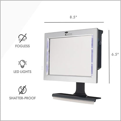 ToiletTree Products Original LED Fogless Shower Mirror with Squeegee