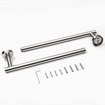 HITSLAM Chrome 25.7 Inch Towel Bar for Bathroom, SUS304 Stainless Steel Bathroom Towel Rack Wall Mounted, Modern Home Decor Bath Towel Holder with Hardware Accessories