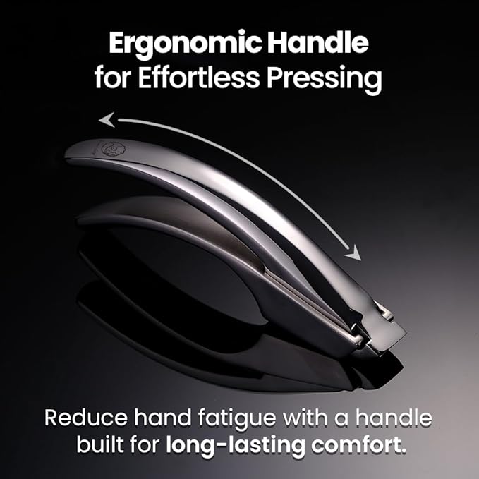 Lifetime Replacement Garlic Press Stainless Steel No Need to Peel Detachable Handles for Coarse & Fine Mincing-Premium Garlic Mincer Tool, Easy to Clean, Dishwasher Safe Garlic Crusher