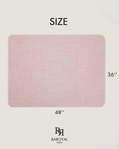 BARoyal Office Chair Mat for Hardwood Floor Under Desk Computer Rolling Chair Mat for Wood/Tile Floor Non-Slip Heavy Duty Desk Rug PVC Plastic Hard Floor Protector 36" x 48"(Blush)