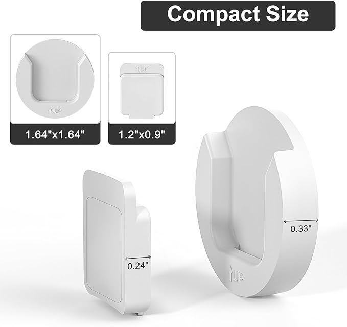 YYILIS Magnetic Remote Control Holder Wall Mount, 4 Pack Upgrade Remote Control Organizers Storage Self-Adhesive TV Remote Control Caddy for Back of TV White