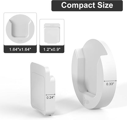 YYILIS Magnetic Remote Control Holder Wall Mount, 4 Pack Upgrade Remote Control Organizers Storage Self-Adhesive TV Remote Control Caddy for Back of TV White