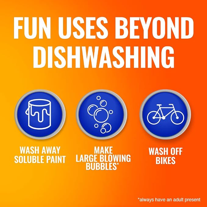 Ajax Ultra Liquid Dish Soap Orange Scent,Triple Action, Mess-Free, Easy-Flip Cap, 52 fl oz Bottle (Pack of 4)