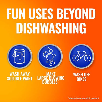 Ajax Ultra Liquid Dish Soap Orange Scent,Triple Action, Mess-Free, Easy-Flip Cap, 52 fl oz Bottle (Pack of 4)