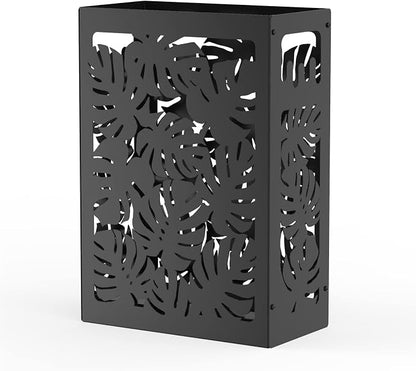 Mango Steam Monstera Umbrella Holder Stand for Home or Office Entryways (Black, Monstera)