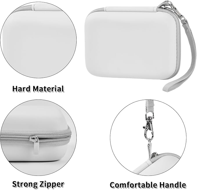 Comecase Hard Shell Label Maker Case for Nelko P21, for Phomemo D30, for JADENS D11, for NIIMBOT D11 - Organizer for Home, Office & Crafts, Holds Printer + 6 Tape Rolls (Case Only)