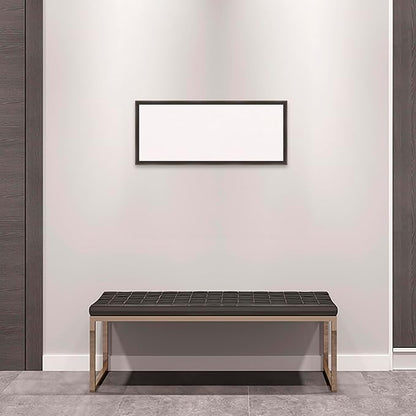 Amanti Art White Cork Board for Wall, 13x31 Vision Board with Brown Wood Frame, Medium Corkboard Office Decor for Home Organization, Casual Corkboard Pinboard to display items for home organization