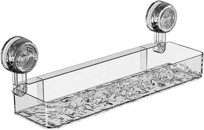 No-Drill Bathroom Suction Storage Box, Corrugated Suction Cup Shower Shelf - Heavy Duty Shower Caddy with Strong Suction Cups, Waterproof Bathroom Organizer (#2)