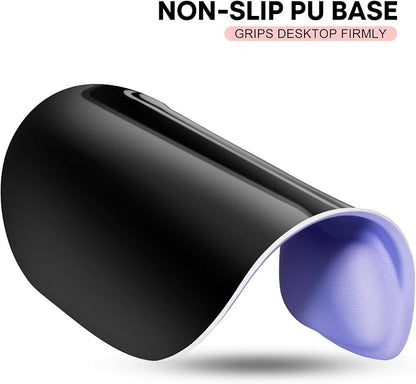 JIKIOU Mouse Pad, 2 Pack Ergonomic Mouse Pads with Comfortable Gel Wrist Rest Support and Smooth Cloth, Non-Slip PU Base for Easy Typing Pain Relief Durable and Easy to Clean Small Purple