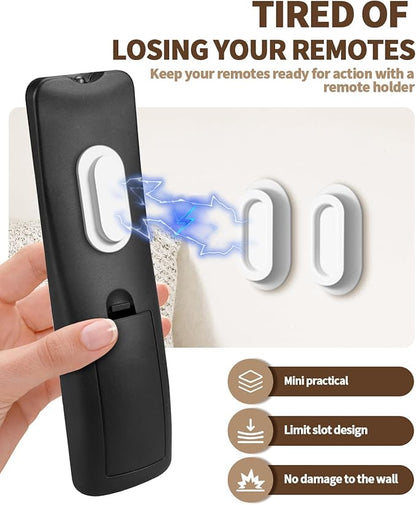 4 Pack Strong Magnetic Remote Control Holder, Self-Adhesive Silicone Remote Holder Wall Mount for TV, Fan, Air Conditioner Remote Control